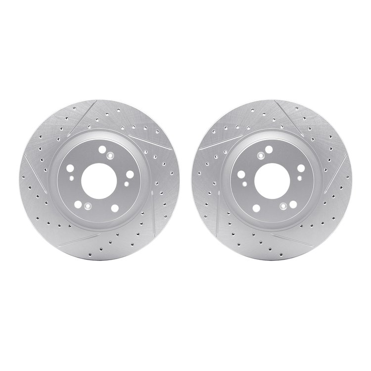 2002-59004 Geoperformance Drilled/Slotted Brake Rotors, 2002-2015 Acura/Honda, Position: Front