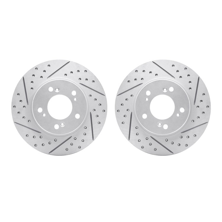 2002-59010 Geoperformance Drilled/Slotted Brake Rotors, 1991-2001 Multiple Makes/Models, Position: Front