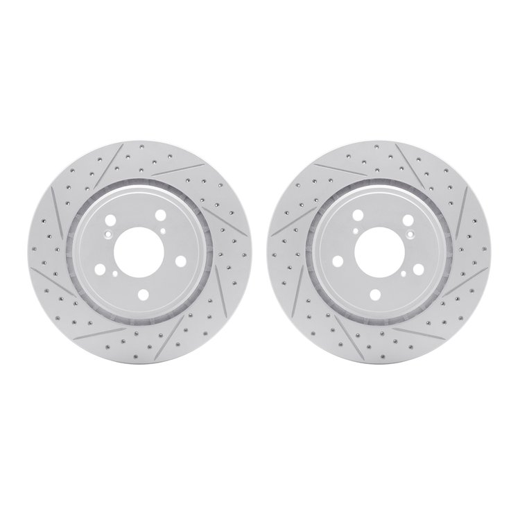 2002-59012 Geoperformance Drilled/Slotted Brake Rotors, Fits Select Acura/Honda, Position: Front