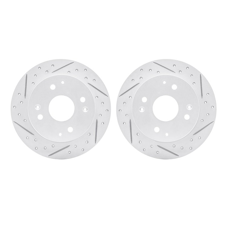 2002-59031 Geoperformance Drilled/Slotted Brake Rotors, 1998-2002 Acura/Honda, Position: Rear