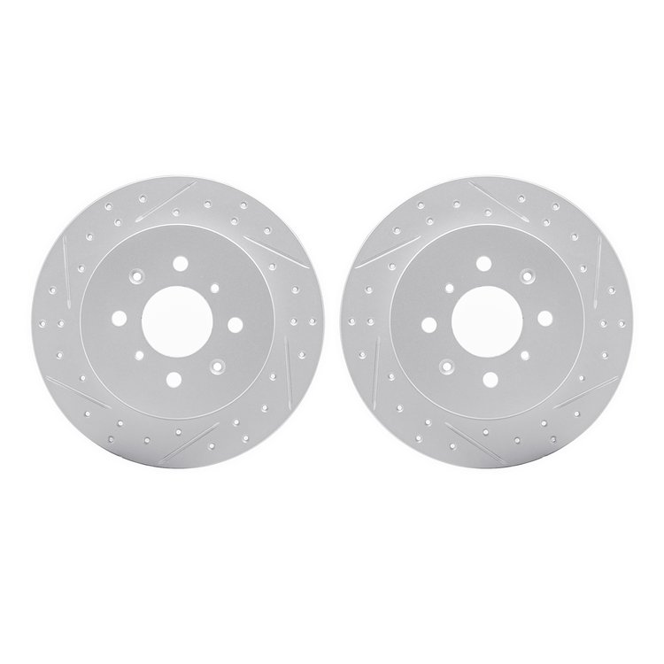 2002-59033 Geoperformance Drilled/Slotted Brake Rotors, 2001-2005 Acura/Honda, Position: Rear