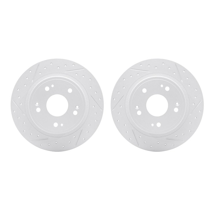 2002-59034 Geoperformance Drilled/Slotted Brake Rotors, Fits Select Acura/Honda, Position: Rear