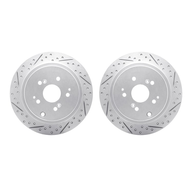 2002-59038 Geoperformance Drilled/Slotted Brake Rotors, 2001-2008 Acura/Honda, Position: Rear