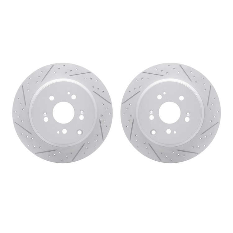 2002-59039 Geoperformance Drilled/Slotted Brake Rotors, 2007-2017 Acura/Honda, Position: Rear