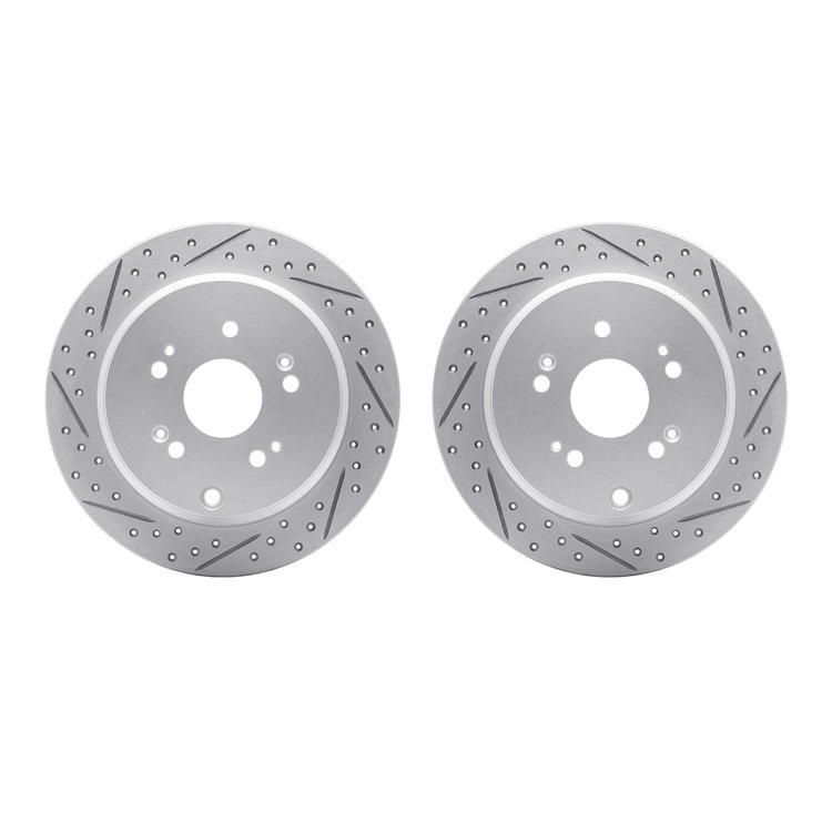 2002-59040 Geoperformance Drilled/Slotted Brake Rotors, 2005-2018 Acura/Honda, Position: Rear