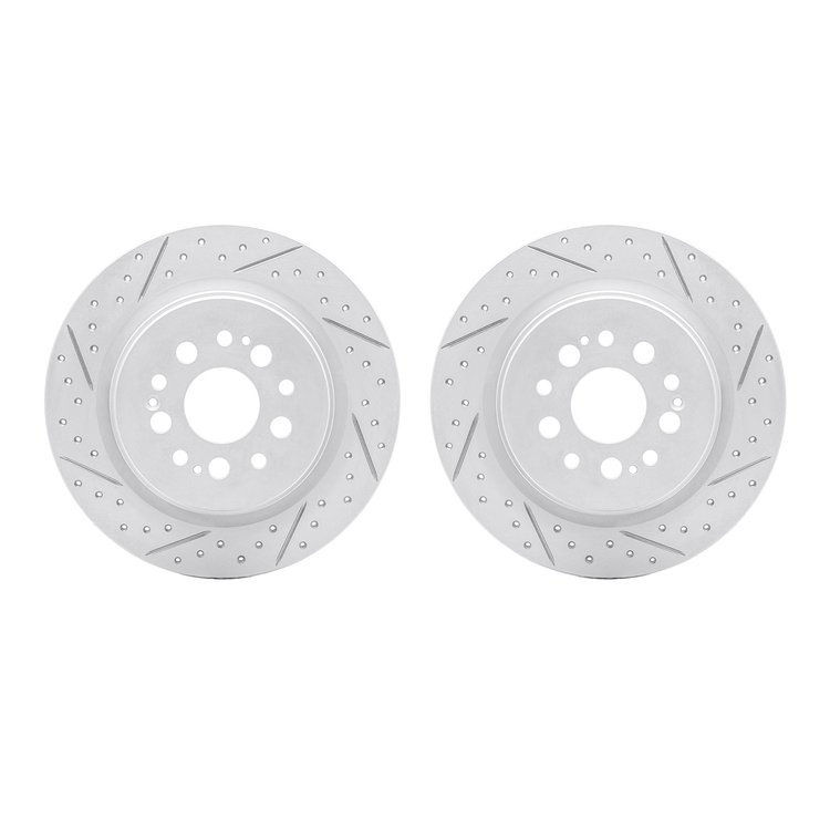 2002-59041 Geoperformance Drilled/Slotted Brake Rotors, Fits Select Acura/Honda, Position: Rear