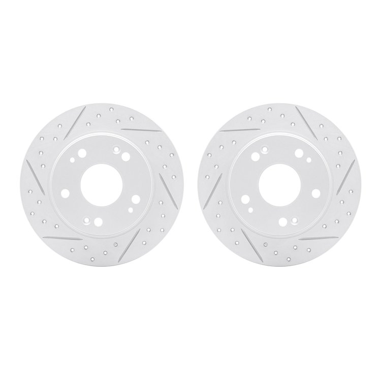 2002-59042 Geoperformance Drilled/Slotted Brake Rotors, 2003-2008 Acura/Honda, Position: Rear