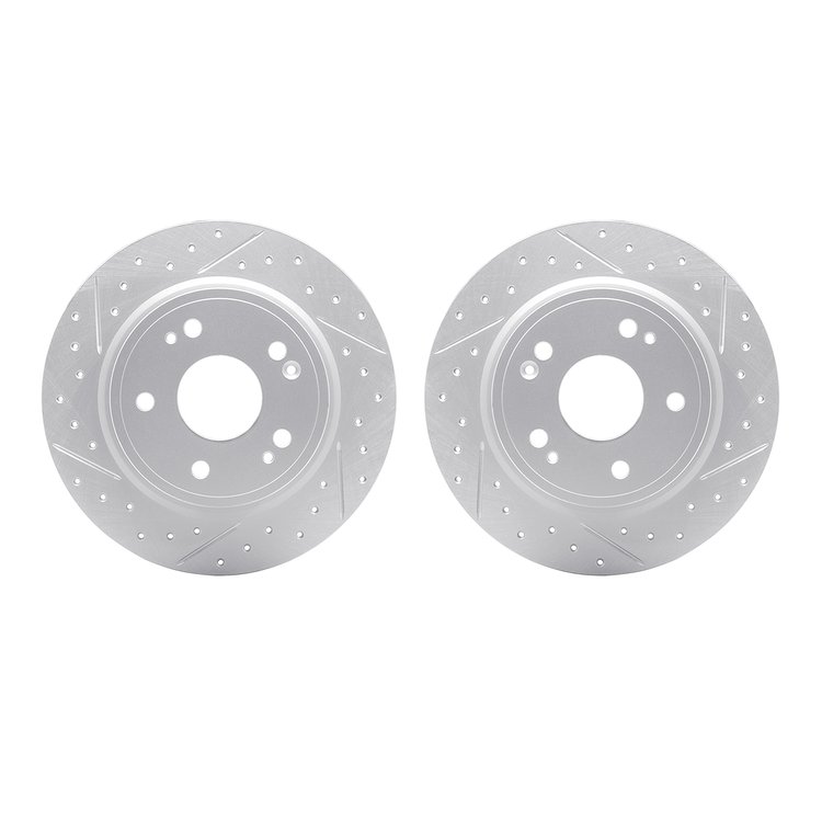 2002-59044 Geoperformance Drilled/Slotted Brake Rotors, Fits Select Acura/Honda, Position: Rear