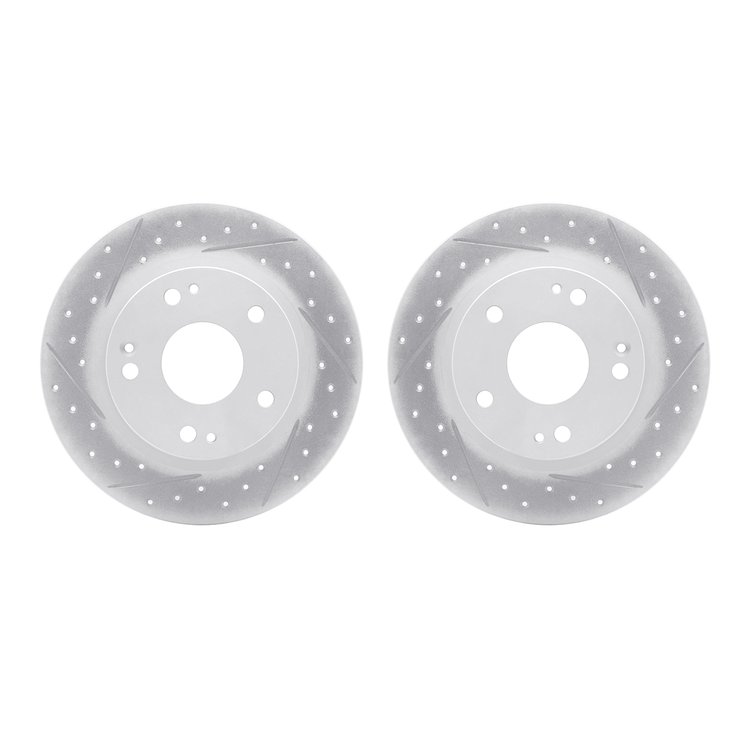 2002-59045 Geoperformance Drilled/Slotted Brake Rotors, Fits Select Acura/Honda, Position: Rear