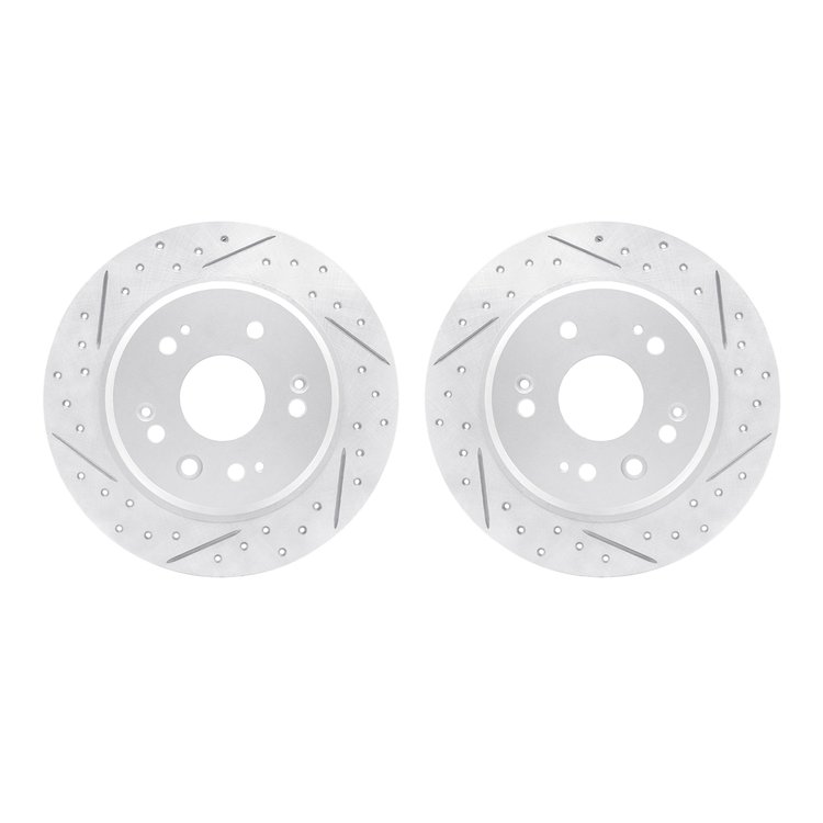 2002-59048 Geoperformance Drilled/Slotted Brake Rotors, 2002-2004 Acura/Honda, Position: Rear