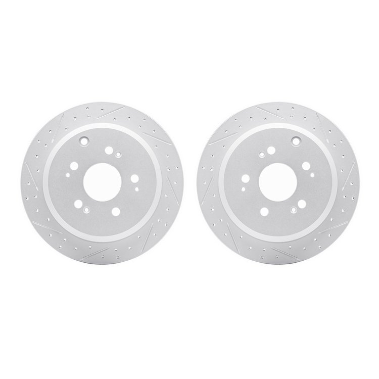 2002-59052 Geoperformance Drilled/Slotted Brake Rotors, 2005-2010 Acura/Honda, Position: Rear