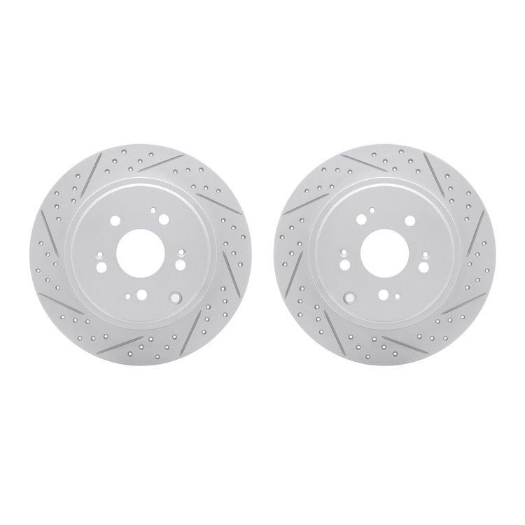 2002-59055 Geoperformance Drilled/Slotted Brake Rotors, 2006-2014 Acura/Honda, Position: Rear