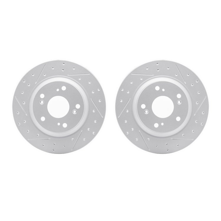 2002-59056 Geoperformance Drilled/Slotted Brake Rotors, 2000-2009 Acura/Honda, Position: Rear