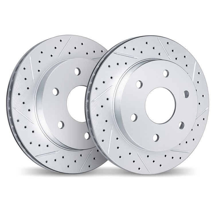 2002-63045 Geoperformance Drilled/Slotted Brake Rotors, Fits Select Multiple Makes/Models, Position: Rear