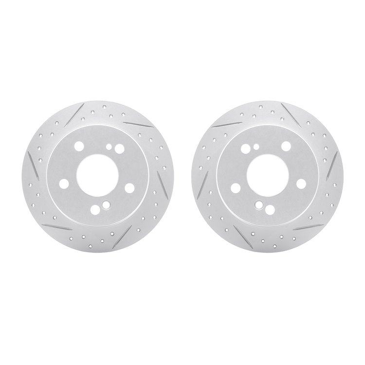 2002-63049 Geoperformance Drilled/Slotted Brake Rotors, 1984-1995 Mercedes-Benz, Position: Rear