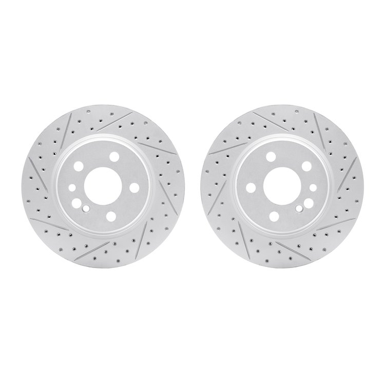 2002-63052 Geoperformance Drilled/Slotted Brake Rotors, 1992-1999 Mercedes-Benz, Position: Rear