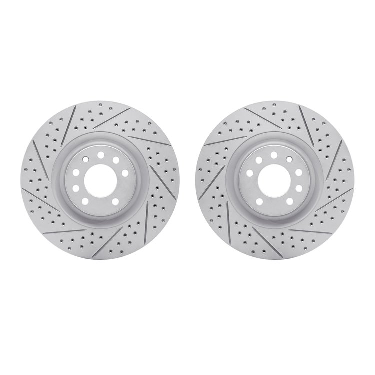2002-65005 Geoperformance Drilled/Slotted Brake Rotors, 2008-2011 GM, Position: Front
