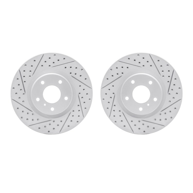 2002-67001 Geoperformance Drilled/Slotted Brake Rotors, Fits Select Infiniti/Nissan, Position: Front