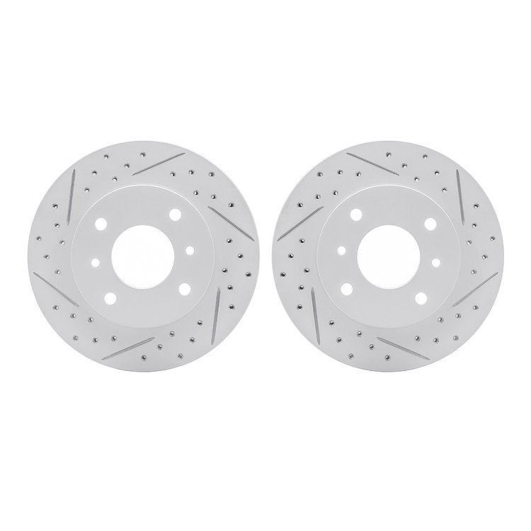 2002-67002 Geoperformance Drilled/Slotted Brake Rotors, 1989-2013 Multiple Makes/Models, Position: Front
