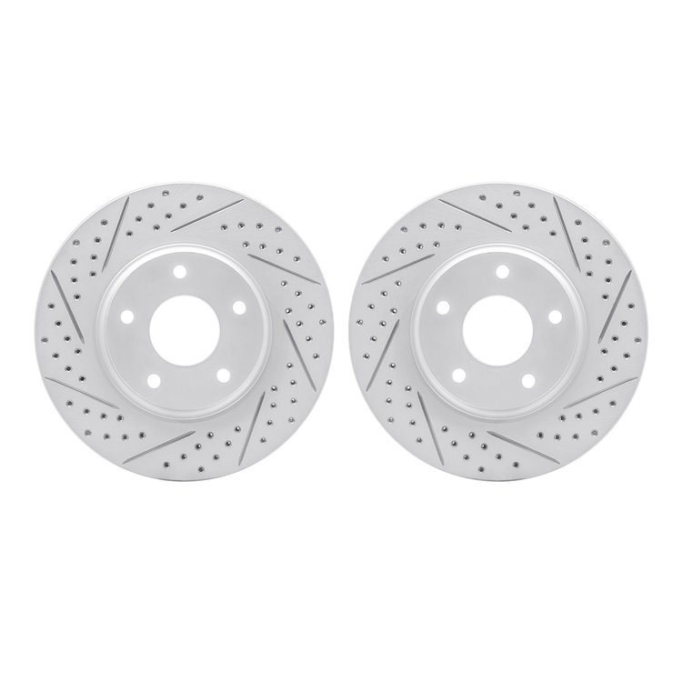 2002-67006 Geoperformance Drilled/Slotted Brake Rotors, 2002-2006 Infiniti/Nissan, Position: Front