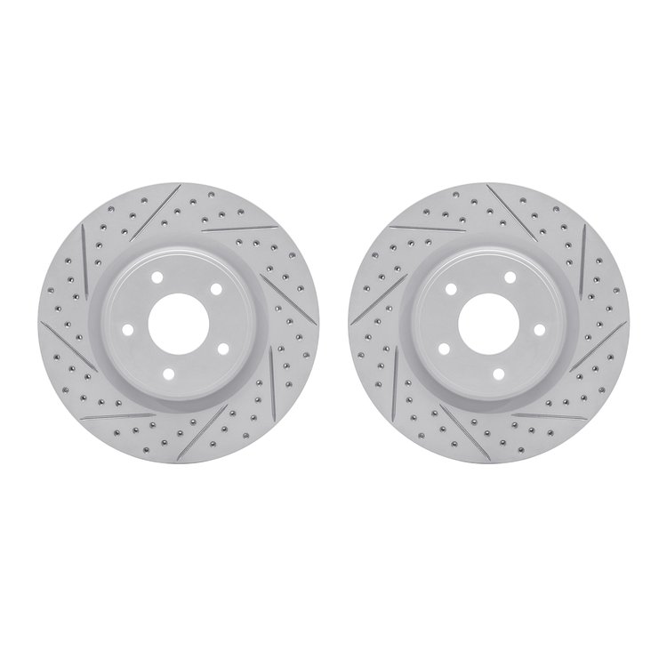2002-67007 Geoperformance Drilled/Slotted Brake Rotors, Fits Select Infiniti/Nissan, Position: Front