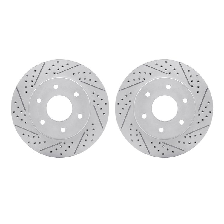 2002-67011 Geoperformance Drilled/Slotted Brake Rotors, 2004-2005 Infiniti/Nissan, Position: Front
