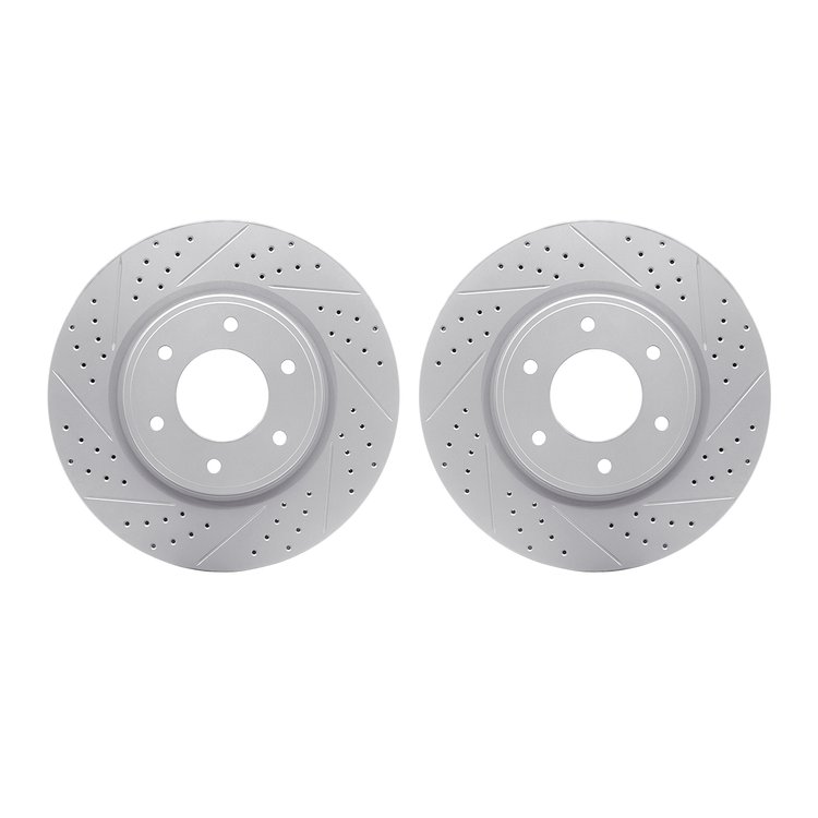 2002-67014 Geoperformance Drilled/Slotted Brake Rotors, Fits Select Infiniti/Nissan, Position: Front
