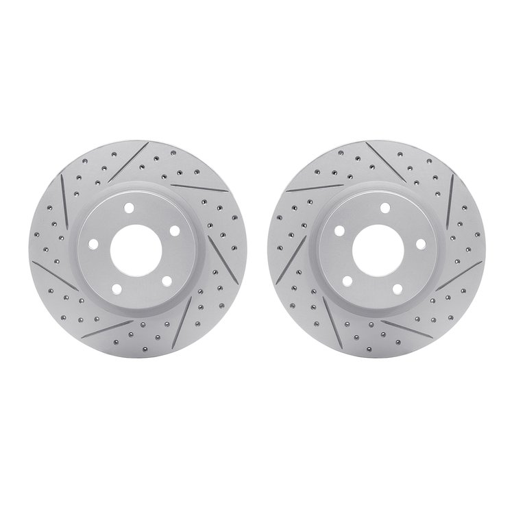 2002-67021 Geoperformance Drilled/Slotted Brake Rotors, Fits Select Infiniti/Nissan, Position: Front