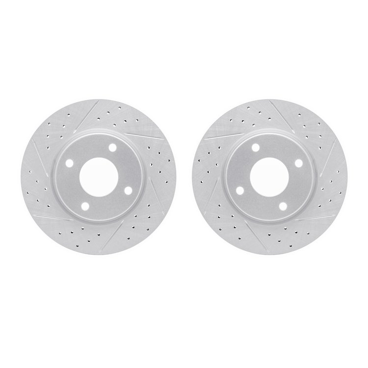 2002-67022 Geoperformance Drilled/Slotted Brake Rotors, 2007-2014 Infiniti/Nissan, Position: Front