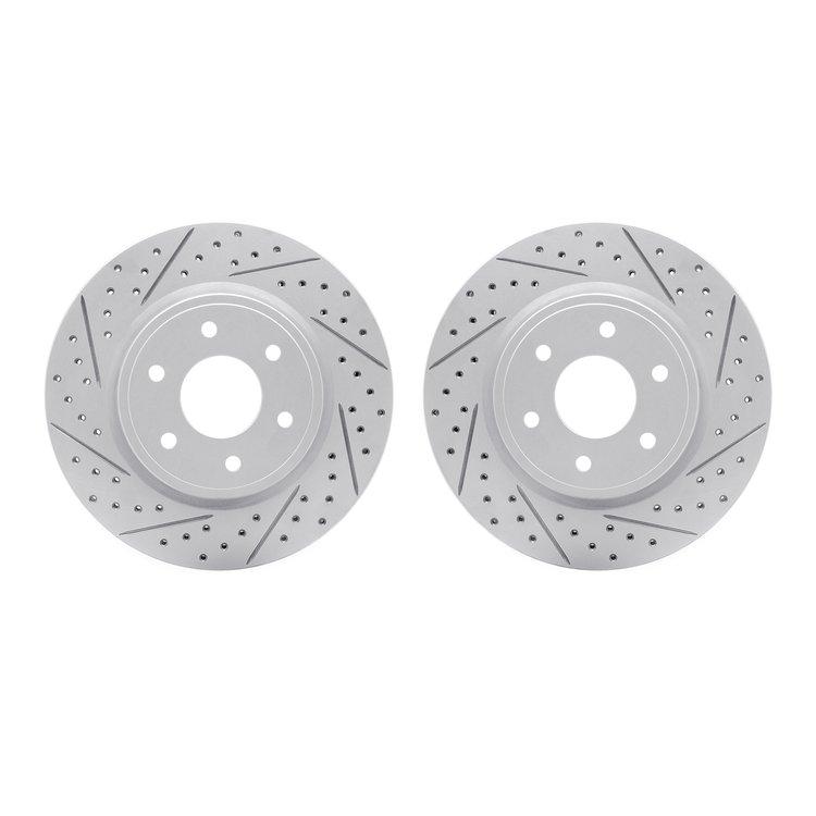 2002-67024 Geoperformance Drilled/Slotted Brake Rotors, Fits Select Multiple Makes/Models, Position: Front