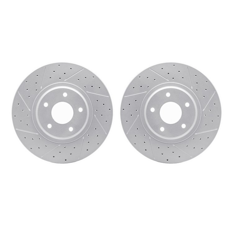 2002-67033 Geoperformance Drilled/Slotted Brake Rotors, 2003-2005 Infiniti/Nissan, Position: Front
