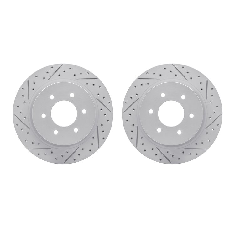2002-67042 Geoperformance Drilled/Slotted Brake Rotors, Fits Select Infiniti/Nissan, Position: Front