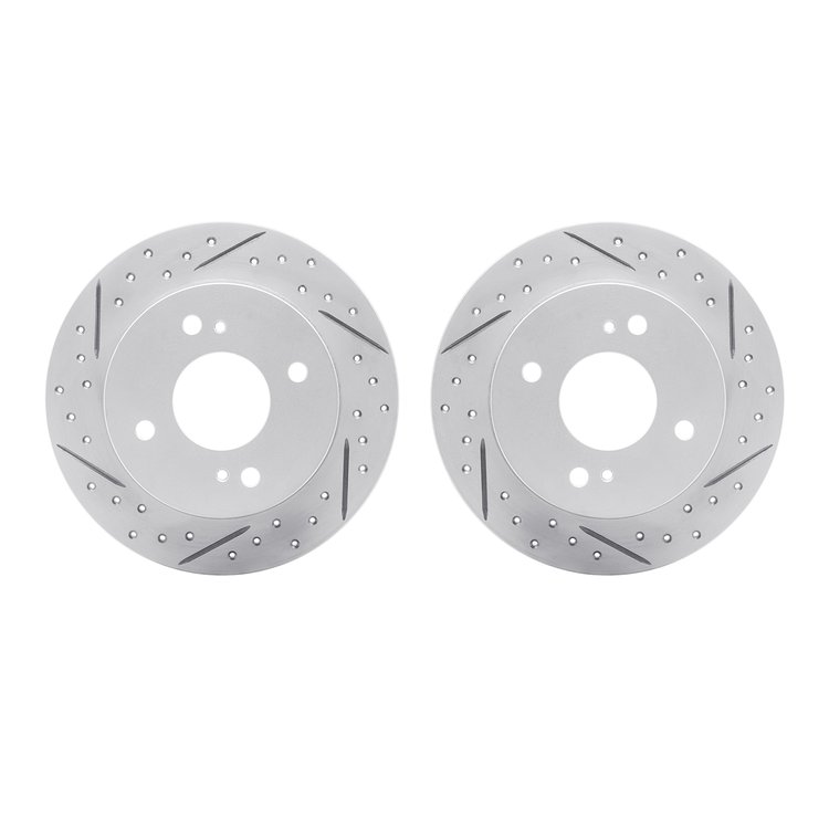 2002-67045 Geoperformance Drilled/Slotted Brake Rotors, 1990-2006 Infiniti/Nissan, Position: Rear
