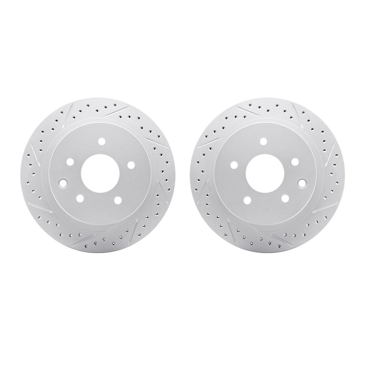 2002-67046 Geoperformance Drilled/Slotted Brake Rotors, Fits Select Multiple Makes/Models, Position: Rear