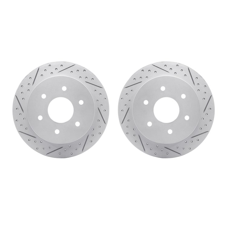 2002-67048 Geoperformance Drilled/Slotted Brake Rotors, 2004-2015 Infiniti/Nissan, Position: Rear