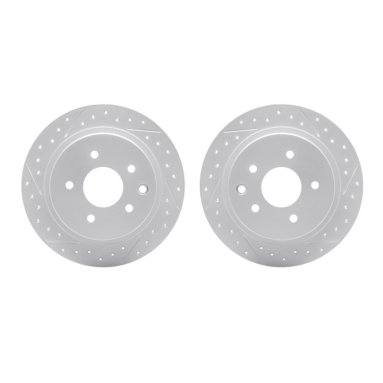 2002-67052 Geoperformance Drilled/Slotted Brake Rotors, Fits Select Multiple Makes/Models, Position: Rear