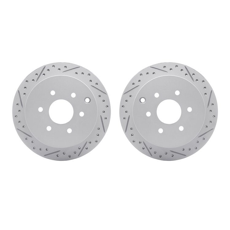 2002-67054 Geoperformance Drilled/Slotted Brake Rotors, Fits Select Multiple Makes/Models, Position: Rear