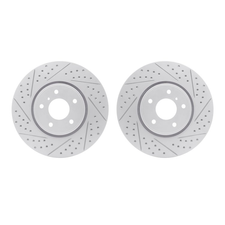2002-68000 Geoperformance Drilled/Slotted Brake Rotors, 2005-2014 Infiniti/Nissan, Position: Front
