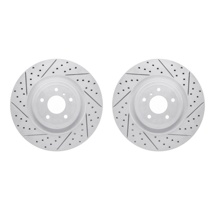 2002-68001 Geoperformance Drilled/Slotted Brake Rotors, Fits Select Infiniti/Nissan, Position: Front