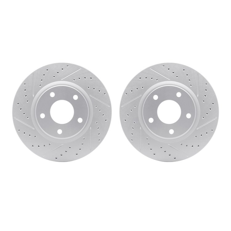 2002-68002 Geoperformance Drilled/Slotted Brake Rotors, 2003-2005 Infiniti/Nissan, Position: Front