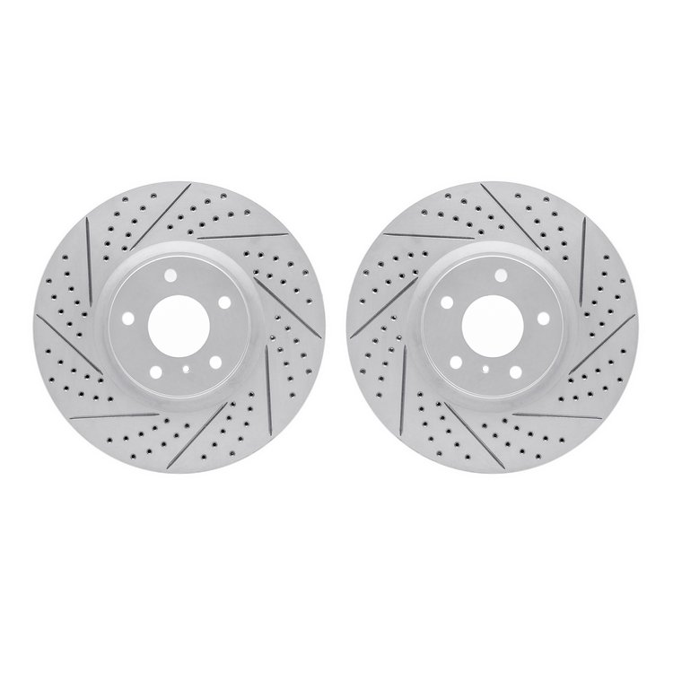 2002-68004 Geoperformance Drilled/Slotted Brake Rotors, 2007-2015 Infiniti/Nissan, Position: Front