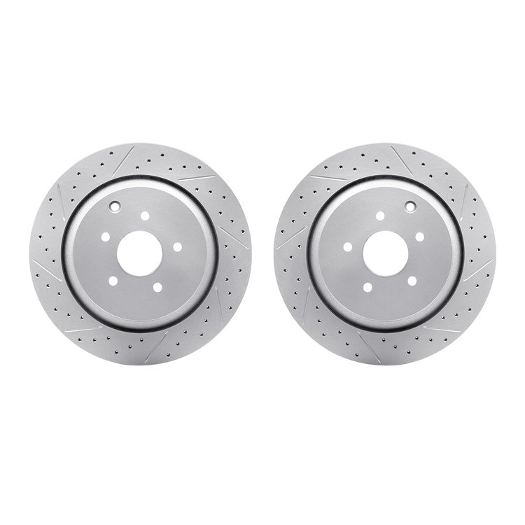2002-68007 Geoperformance Drilled/Slotted Brake Rotors, Fits Select Infiniti/Nissan, Position: Rear