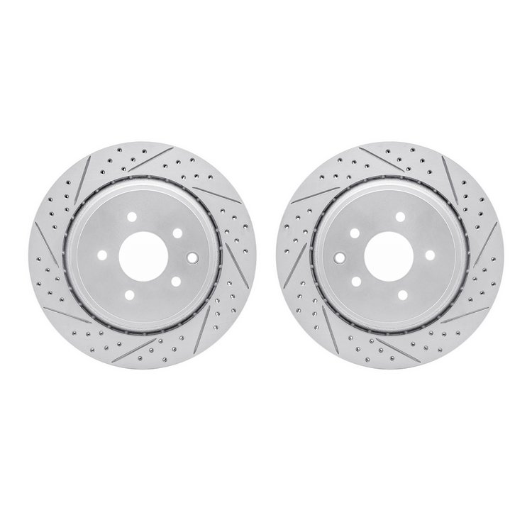 2002-68009 Geoperformance Drilled/Slotted Brake Rotors, 2007-2015 Infiniti/Nissan, Position: Rear