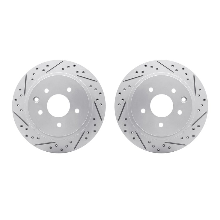 2002-68011 Geoperformance Drilled/Slotted Brake Rotors, 2002-2006 Infiniti/Nissan, Position: Rear