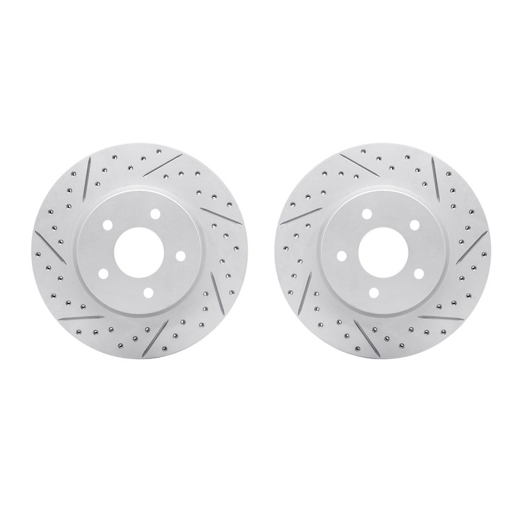 2002-68012 Geoperformance Drilled/Slotted Brake Rotors, Fits Select Infiniti/Nissan, Position: Rear