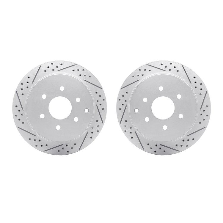 2002-68013 Geoperformance Drilled/Slotted Brake Rotors, Fits Select Infiniti/Nissan, Position: Rear