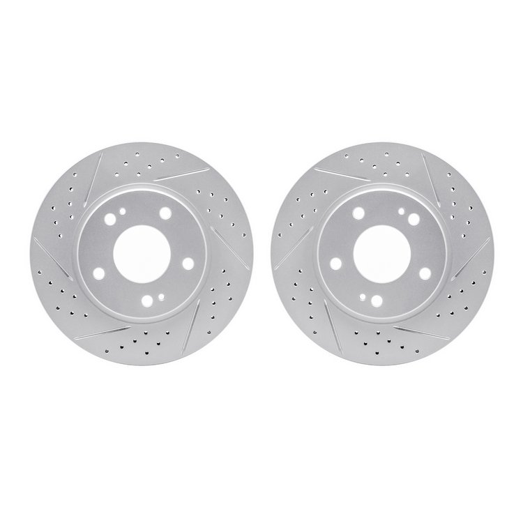 2002-72002 Geoperformance Drilled/Slotted Brake Rotors, 2000-2012 Multiple Makes/Models, Position: Front