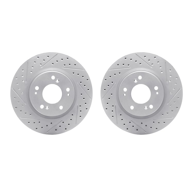 2002-72007 Geoperformance Drilled/Slotted Brake Rotors, 2004-2012 Mitsubishi, Position: Front