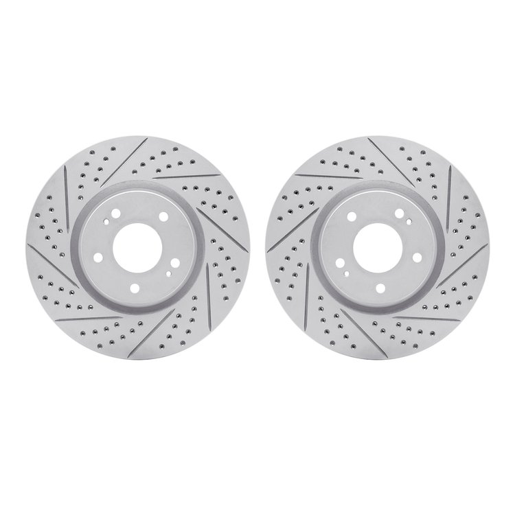 2002-72012 Geoperformance Drilled/Slotted Brake Rotors, 2003-2006 Mitsubishi, Position: Front