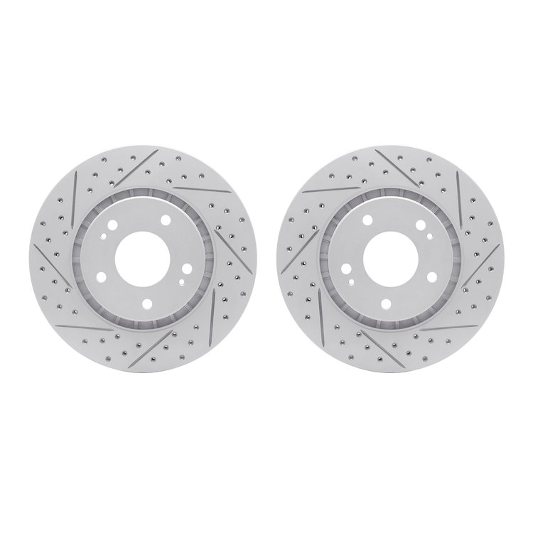 2002-72015 Geoperformance Drilled/Slotted Brake Rotors, 2009-2015 Mitsubishi, Position: Front